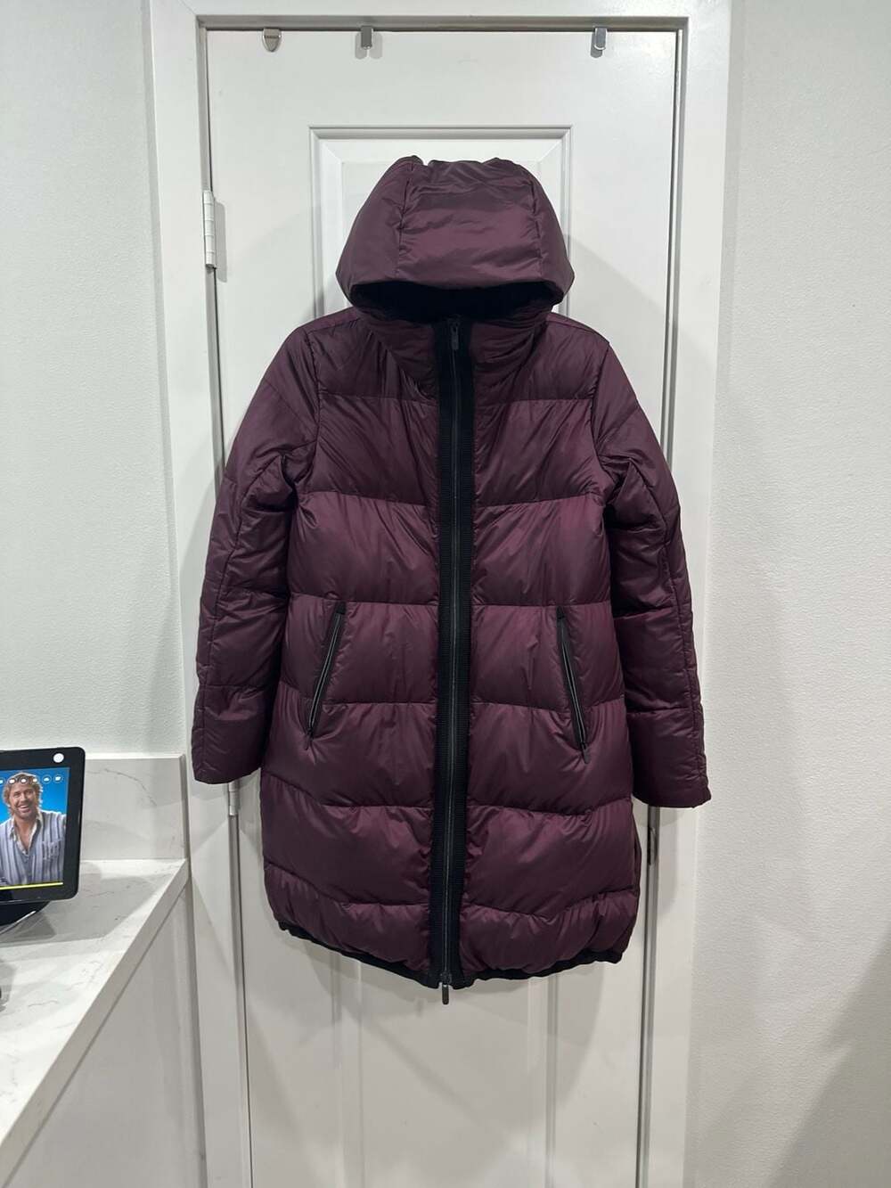 Lululemon Cloudscape Long Hooded Down Puffer Jacket in Dark Adobe